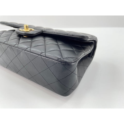 CHANEL Mattasse double flap Shoulder Bag lambskin black WS33087