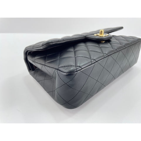 CHANEL Mattasse double flap Shoulder Bag lambskin black WS33087