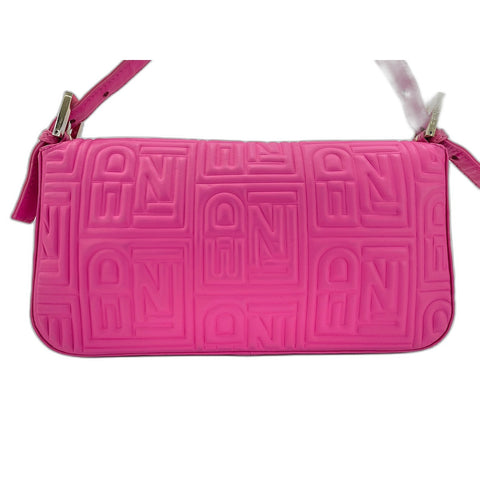 FENDI bucket Handbag leather pink WS33089