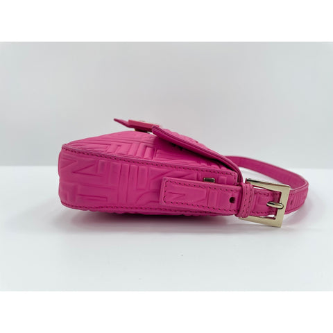 FENDI bucket Handbag leather pink WS33089