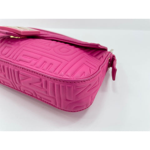 FENDI bucket Handbag leather pink WS33089