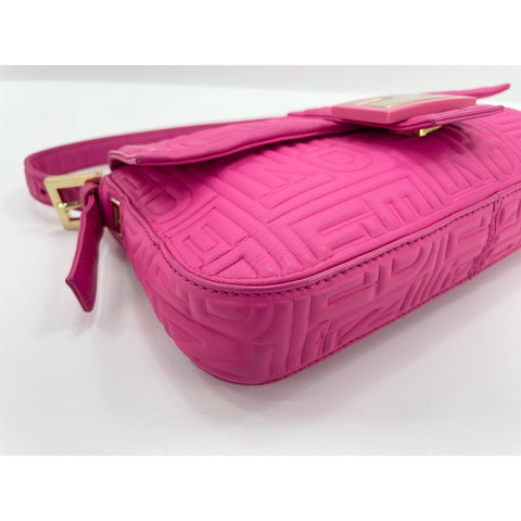 FENDI bucket Handbag leather pink WS33089