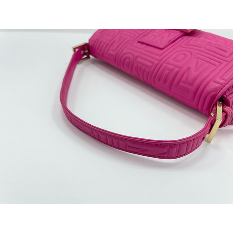 FENDI bucket Handbag leather pink WS33089