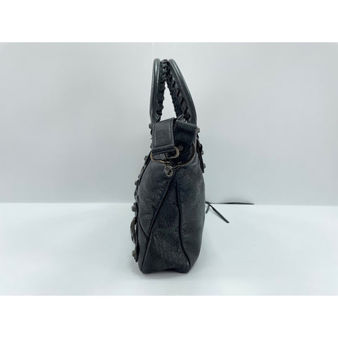 BALENCIAGA The first Handbag leather black WS33090