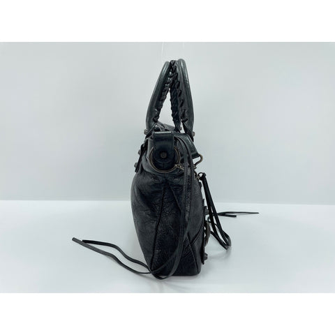 BALENCIAGA The first Handbag leather black WS33090