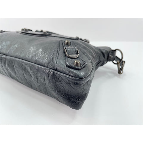 BALENCIAGA The first Handbag leather black WS33090