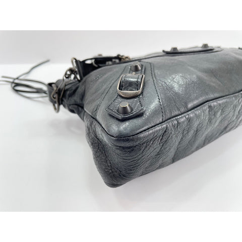 BALENCIAGA The first Handbag leather black WS33090