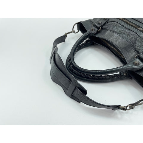 BALENCIAGA The first Handbag leather black WS33090