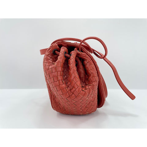 BOTTEGAVENETA INTRECCIATO Shoulder Bag leather Red WS33091