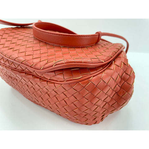 BOTTEGAVENETA INTRECCIATO Shoulder Bag leather Red WS33091