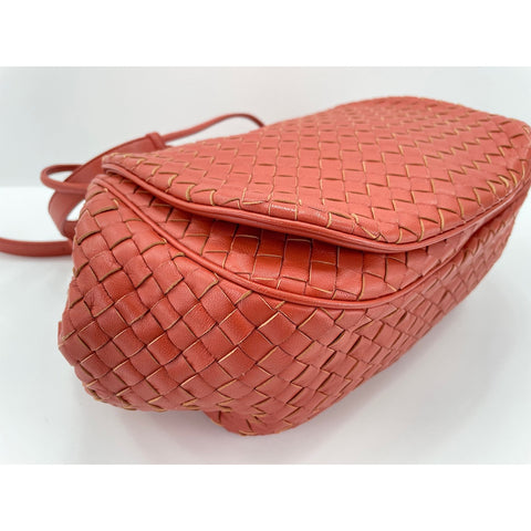 BOTTEGAVENETA INTRECCIATO Shoulder Bag leather Red WS33091