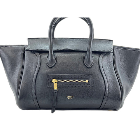 CELINE Little Luggage Handbag leather black WS33092