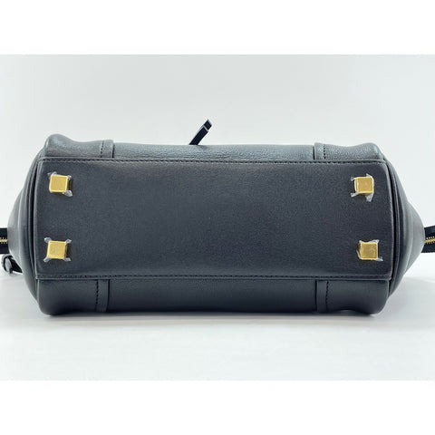 CELINE Little Luggage Handbag leather black WS33092