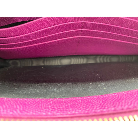 YVES SAINT LAURENT Cassandra Shoulder Bag leather purple WS33095