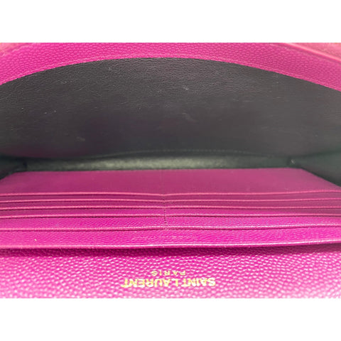 YVES SAINT LAURENT Cassandra Shoulder Bag leather purple WS33095