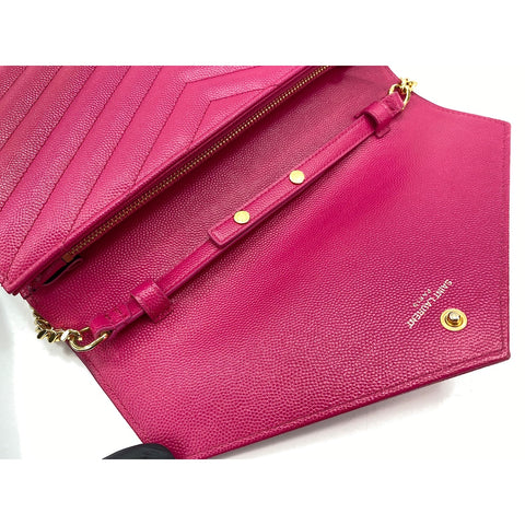 YVES SAINT LAURENT Cassandra Shoulder Bag leather pink WS33096