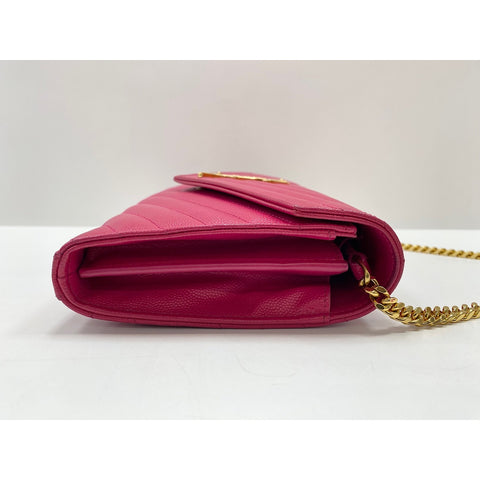 YVES SAINT LAURENT Cassandra Shoulder Bag leather pink WS33096