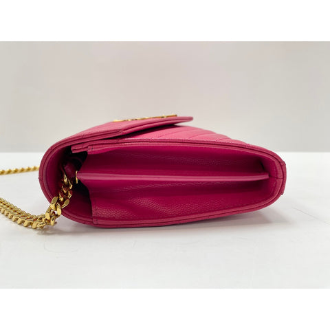 YVES SAINT LAURENT Cassandra Shoulder Bag leather pink WS33096