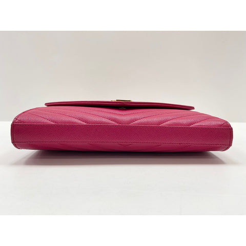 YVES SAINT LAURENT Cassandra Shoulder Bag leather pink WS33096