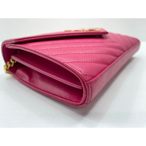 YVES SAINT LAURENT Cassandra Shoulder Bag leather pink WS33096