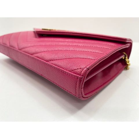 YVES SAINT LAURENT Cassandra Shoulder Bag leather pink WS33096