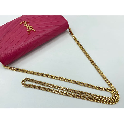 YVES SAINT LAURENT Cassandra Shoulder Bag leather pink WS33096