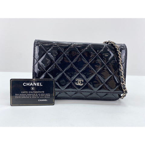 CHANEL Matrasse Shoulder Bag enamel black WS33098