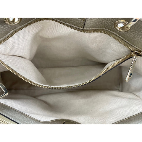 GUCCI Bamboo Handbag leather gold WS33103