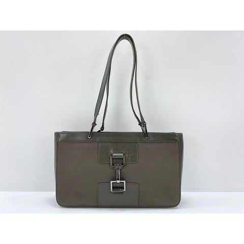 GUCCI Jackie Shoulder Bag leather khaki WS33104
