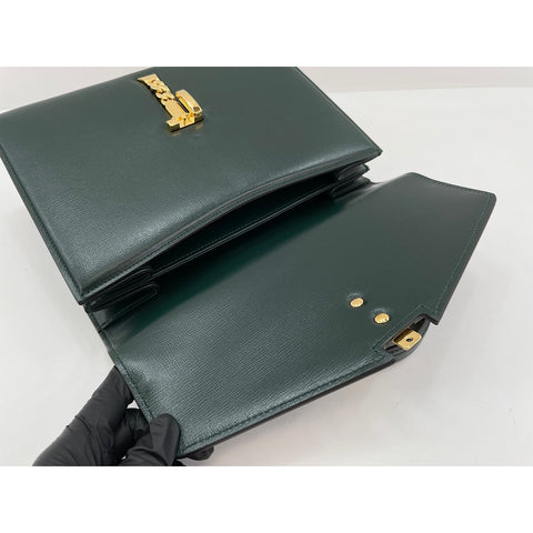 GUCCI Sylvie 1969 Handbag leather green WS33106