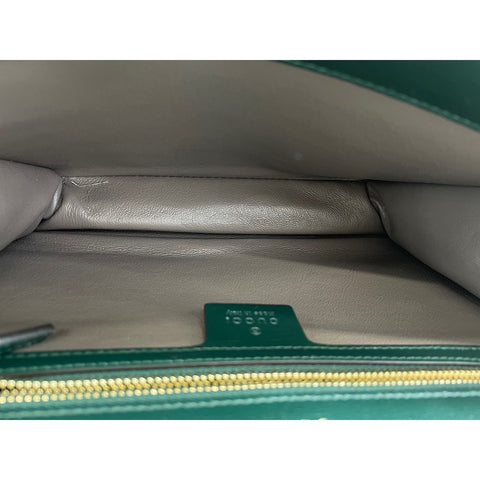 GUCCI Sylvie 1969 Handbag leather green WS33106