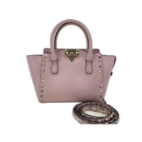 VALENTINO Rock studs Handbag leather pink WS33109