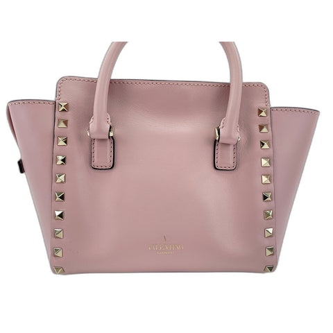VALENTINO Rock studs Handbag leather pink WS33109