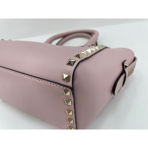 VALENTINO Rock studs Handbag leather pink WS33109