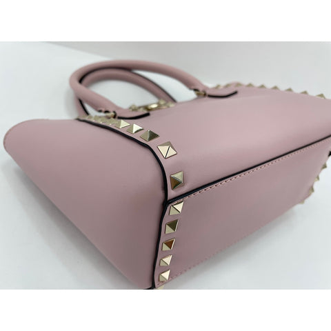 VALENTINO Rock studs Handbag leather pink WS33109