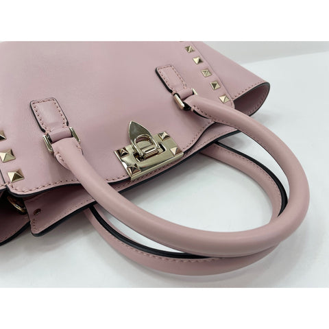 VALENTINO Rock studs Handbag leather pink WS33109