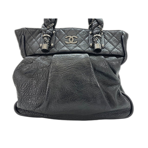 CHANEL Tote Bag leather black WS33110
