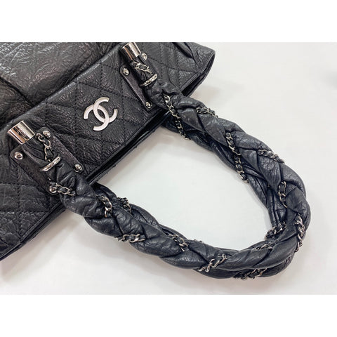 CHANEL Tote Bag leather black WS33110
