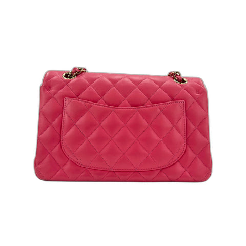 CHANEL Mattasse double flap Shoulder Bag lambskin pink WS33115
