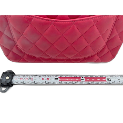 CHANEL Mattasse double flap Shoulder Bag lambskin pink WS33115