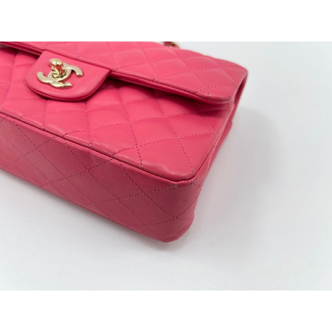 CHANEL Mattasse double flap Shoulder Bag lambskin pink WS33115