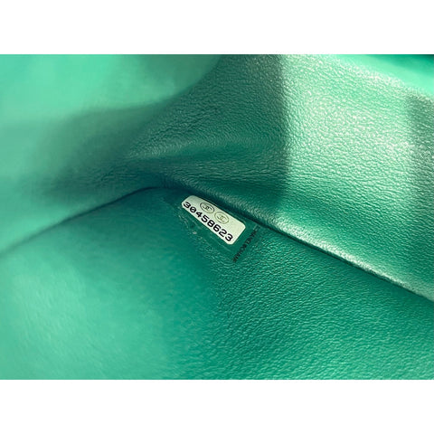 CHANEL Mattasse double flap Shoulder Bag green WS33116