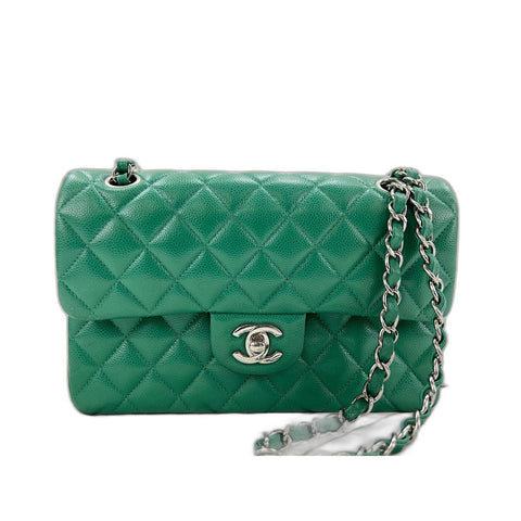 CHANEL Matelasse double flap Shoulder Bag green WS33116