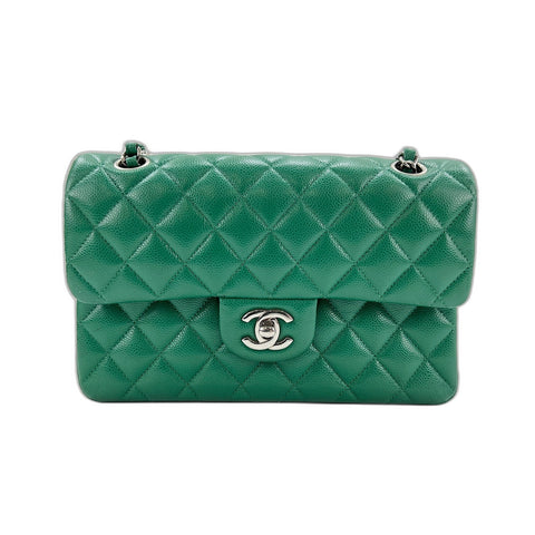 CHANEL Matelasse double flap Shoulder Bag green WS33116