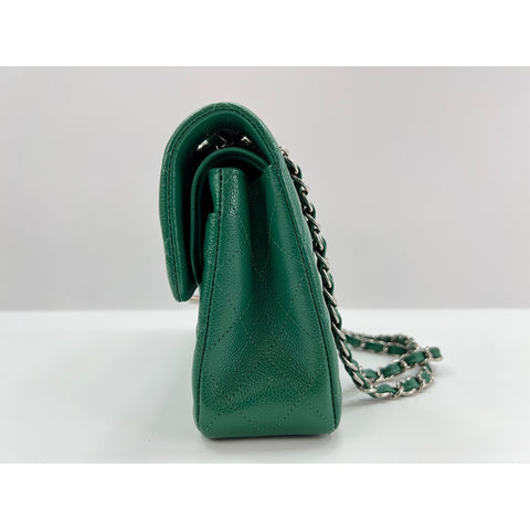 CHANEL Mattasse double flap Shoulder Bag green WS33116