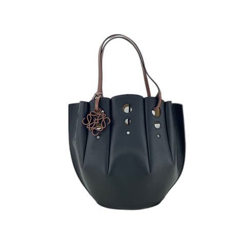 LOEWE shell Tote Bag leather black WS33120
