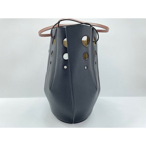 LOEWE shell Tote Bag leather black WS33120