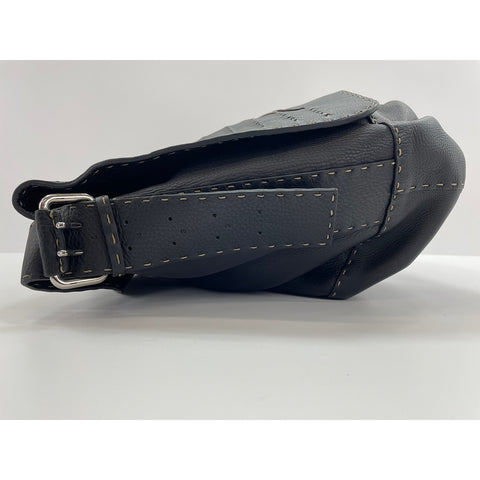 FENDI Celeria Shoulder Bag leather black WS33126