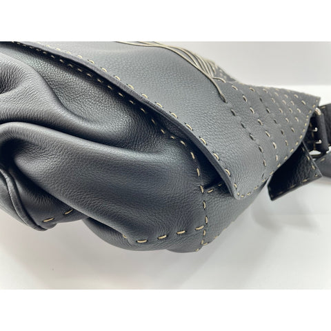 FENDI Celeria Shoulder Bag leather black WS33126