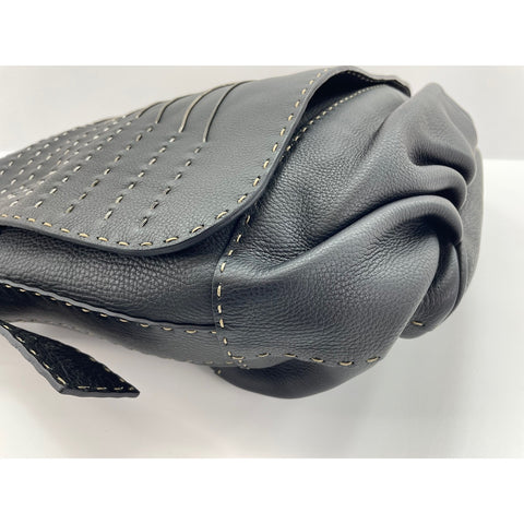 FENDI Celeria Shoulder Bag leather black WS33126